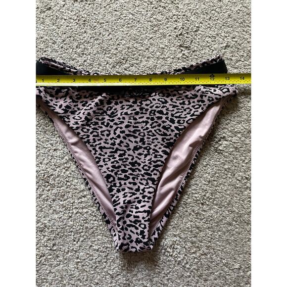 Victoria Secret Wild Wanderer High Waisted Belted Bikini Bottom Leopard Size M - Picture 5 of 7